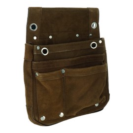 Sankyo Corporation DBLTACT Suede Genuine Leather Nail Bag 2-Tier Brown DSL-07BR