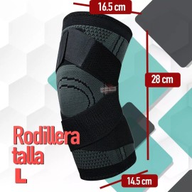 J.H. Company Par De Rodillera Deporte Elastica Compresion Ajustable Jb-76