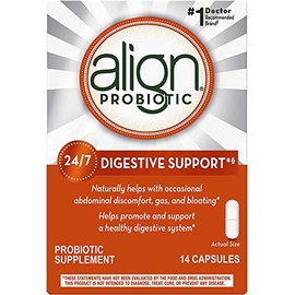 Align Probiotic, Probiotics for Women and Men, Daily Probiotic Supplement for Digestive Health*, #1 Recommended Probiotic by Doctors and Gastroenterologists‡, 14 Capsules