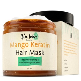 𝗪𝗜𝗡𝗡𝗘𝗥 𝟮𝟬𝟮𝟯* Mango Keratin Hair Treatment - Hair Treatment Masks, Keratin Hair Mask for Dry Damaged Hair, Natural Hair Mask, Deep Repair Hair Treatment - Protein Treatment for Scalp & Hair