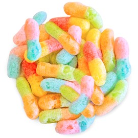 Sarah's Candy Factory Freeze Dried Sour Worm Sweet & Delicious,Crunch in Resealable Bag 4.5 Oz