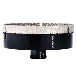 5 Inch Diamond Hole Saw, 125mm Tile Hole Saw Drill Bit Diamond Tipped for Granite Marble Ceramic Glass Porcelain Quartz Tiles Stones Countertop, Core Drill Bits with 5/8-11 Thread for Angle Grinders