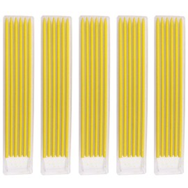 HSIXHAF 5 Boxes, 30 Refills for General Pencils, Suitable for Carpenters, Tilers and Decorators, Length 4.72"/12cm, Diameter 0.07"/2.8mm, Yellow