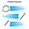 PATIKIL Screw Eyes 3/16 x 2.5 Inch / M5x65mm, 4