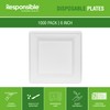 Responsible Products 6 inch Square Plates I Tree-Less™ Compostable Molded