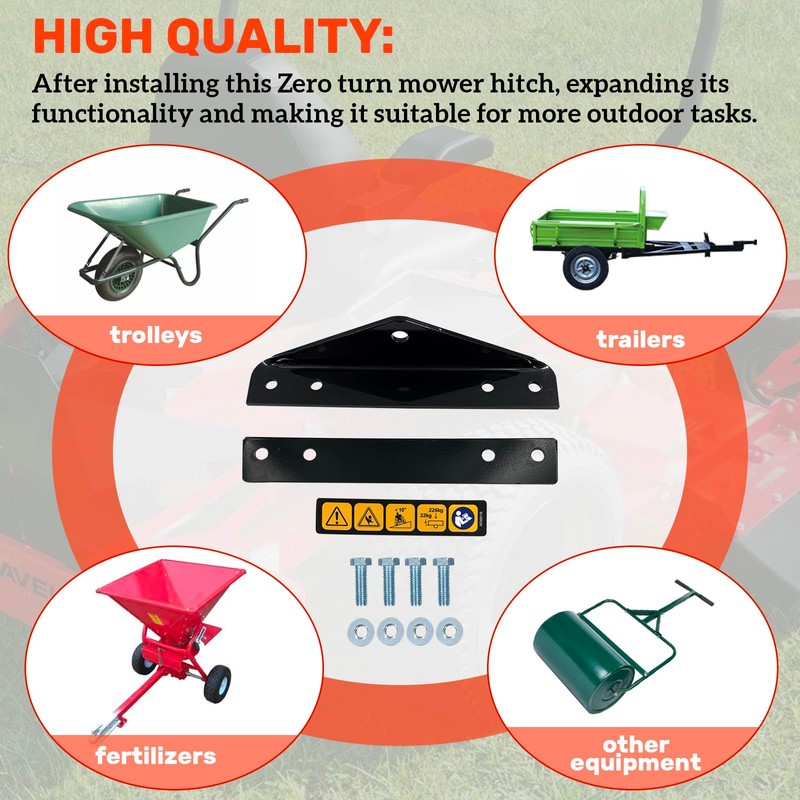 Trailer Hitch Kit Compatible with Gravely Zt Hd, Pro-Turn Zx/Z,