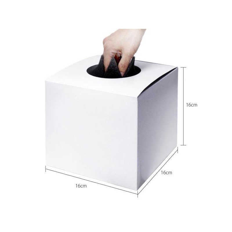 Sin. Japanese Lottery Box, White, Plain, Small Size, Includes Blindfold