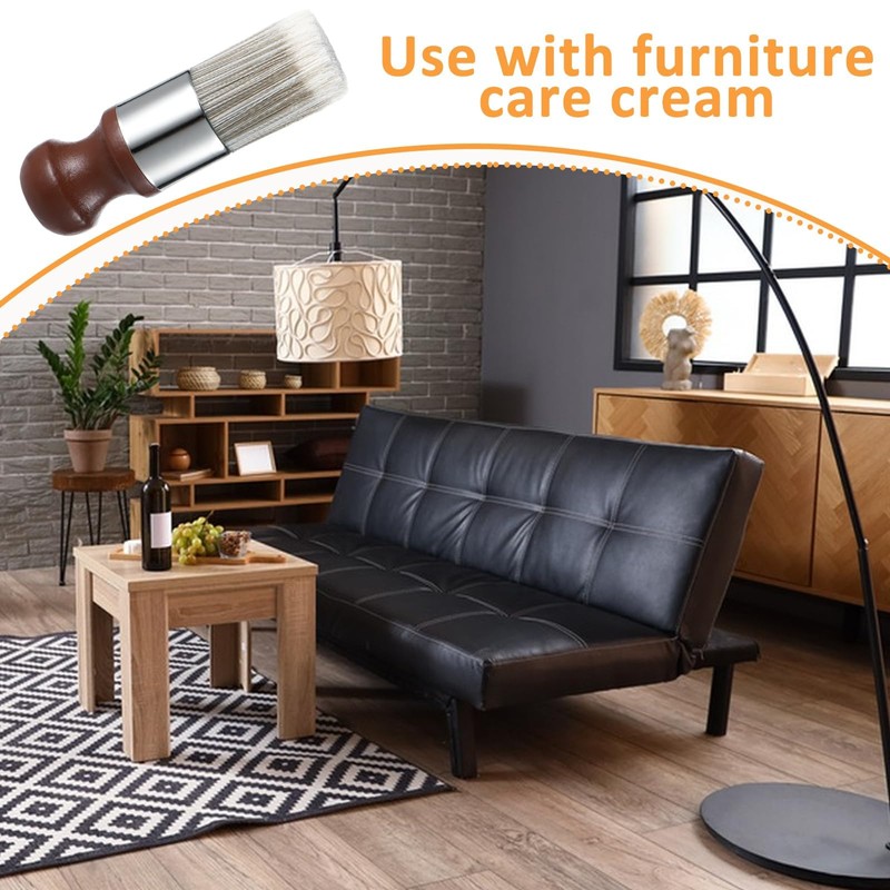 3 Pcs Salve Brush for Leather Furniture Boar Bristle Brush