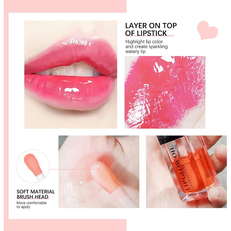 YUYTE Brillo de Aceite para Labios, 6ml Lip Oil Gloss