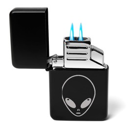 ROLYAD Dual Flame Torch Lighter Alien Head (Black)