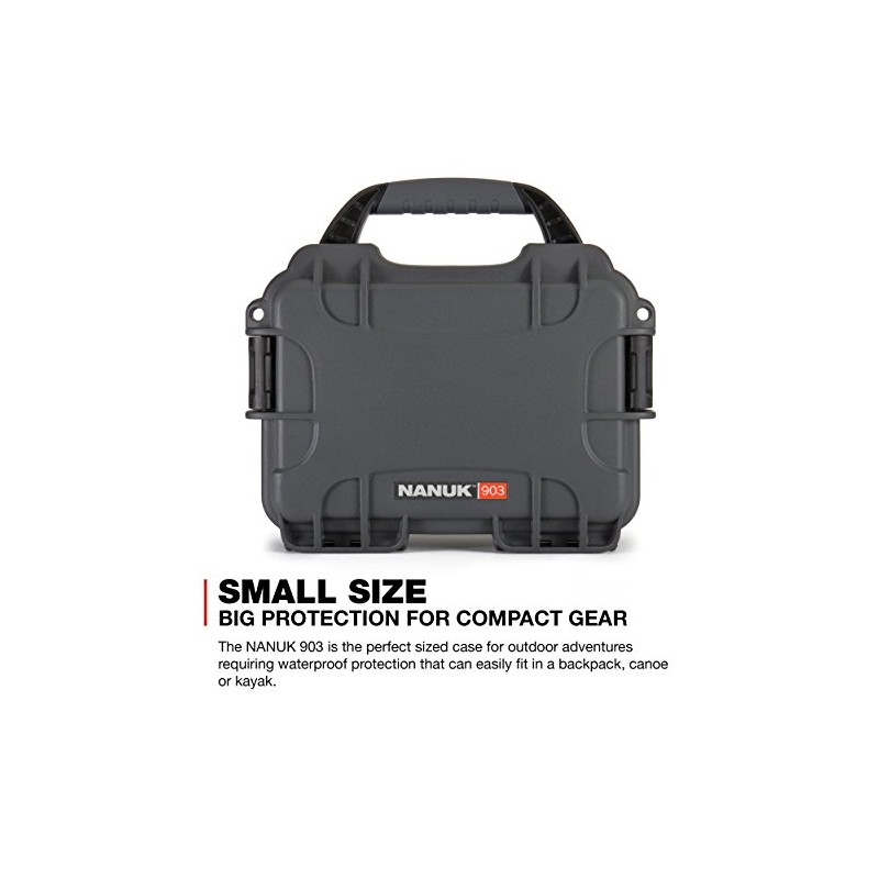 Nanuk 903 Waterproof Hard Case with Foam Insert - Graphite