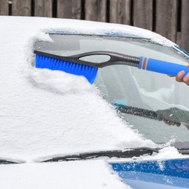FSSPLJHYJ Car Ice Scraper with Broom 2 in 1 Windscreen Scraper Car, Removable Ice Scraper with Broom Stable Professional Broom Car Snow Ice Scraper Car Long for Cars, Trucks - 60 cm