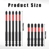BOXOB 10pcs FPH2 Impact Screwdriver Bit Set, 65mm and 110mm