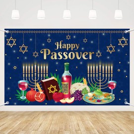 MEHOFOND Happy Passover Backdrop Jewish Holiday Party Decorations Passover Background for Photography Photo Shoot Studio Props