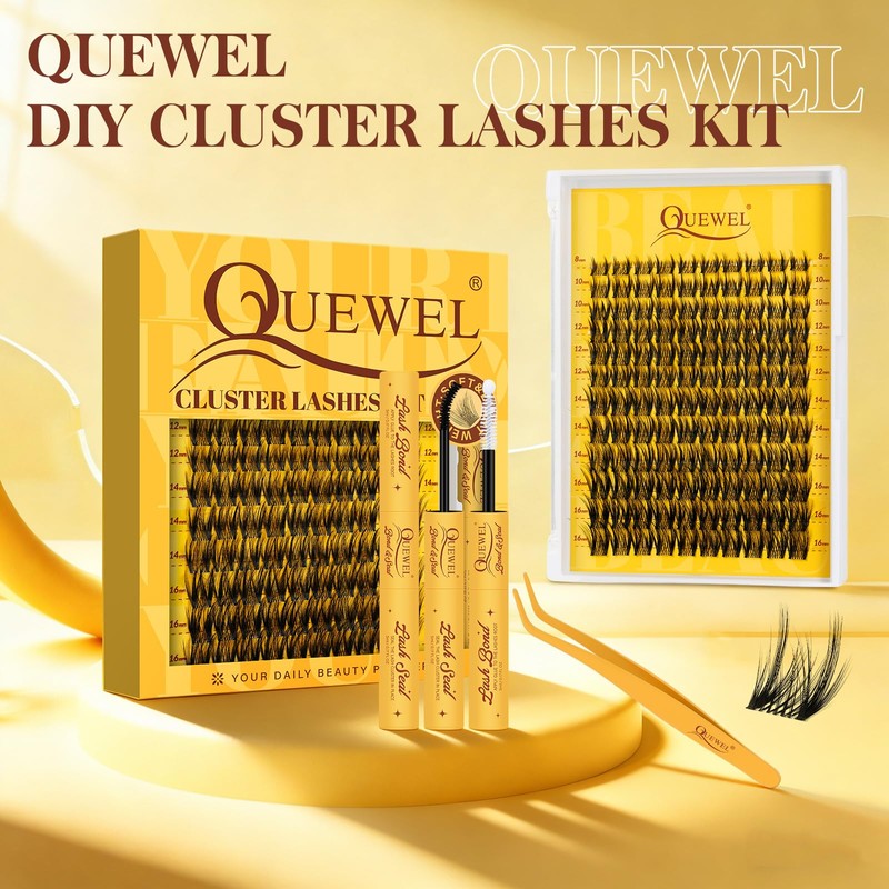 Lash Clusters Kit with 0.03mm Fine Band, 120PCS Waterproof Manga