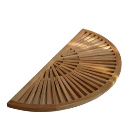 TeakFurnitureOutlet 34"x17" New A-Grade Teak Sun Burst Door/Shower/Spa/Bath Floor Mat