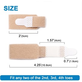 Skeerthy 8 Pieces Broken Toe Wraps Hammer Toe Straightener, Hammer Toe Splints, Toe Cushioned Bandages Cushioned Bandages Hammer Toe Separator Splints