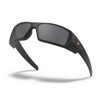 Oakley Men's OO9014 Gascan Rectangular Sunglasses, Satin Black/Black Iridium, 60