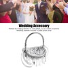 Wedding Flower Girl Basket Silver Hand Flower Basket Romantic Rhinestone