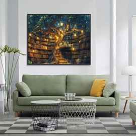 ARPADAMO Diamond Art Kits for Adults,5D Tree of Life Diamond Painting DIY Book Diamond Art Diamond Painting Kits for Adult,Round Full Drill Diamonds, Diamond Art Kits for Home Decor-12x16inch