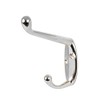 10 Pack Chrome Metal Double Hat and Coat Hooks /