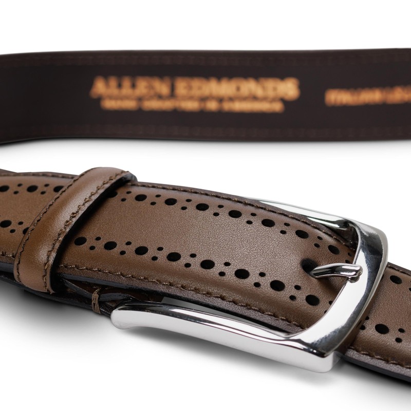 Allen Edmonds Mens Belt Brown 36