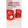 Oso Flor Rosa Eterna Joyero Regalo San Valentin Mama Collar