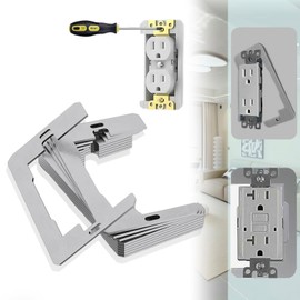 5 Pcs Wall Plate Spacer, Electric Outlet Spacers for Electrical Box, Outlet Shims, Metal Receptacle Spacers, Socket Wallboard Gasket Shims Leveler for Fixing Walls Electrical Outlet Electrical Boxes