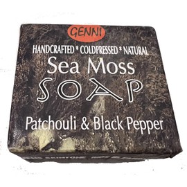 Sea Moss Soaps Coldpressed Handcrafted Artisan soap made with wildcrafted Sea moss and Patchouli & black pepper soap 100% Vegan