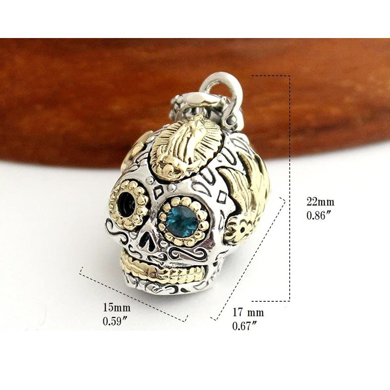 good vibrations Good Vibration Skull London Blue Topaz Pendant, Brass
