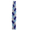 JET Flat Havdalah Candle - Blue/White