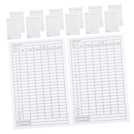 Kisangel 18-Piece Golf Scorecards Score Recording Paper Lightweight Versatile for Tournaments Practices Golf Clubs Outdoor Sports