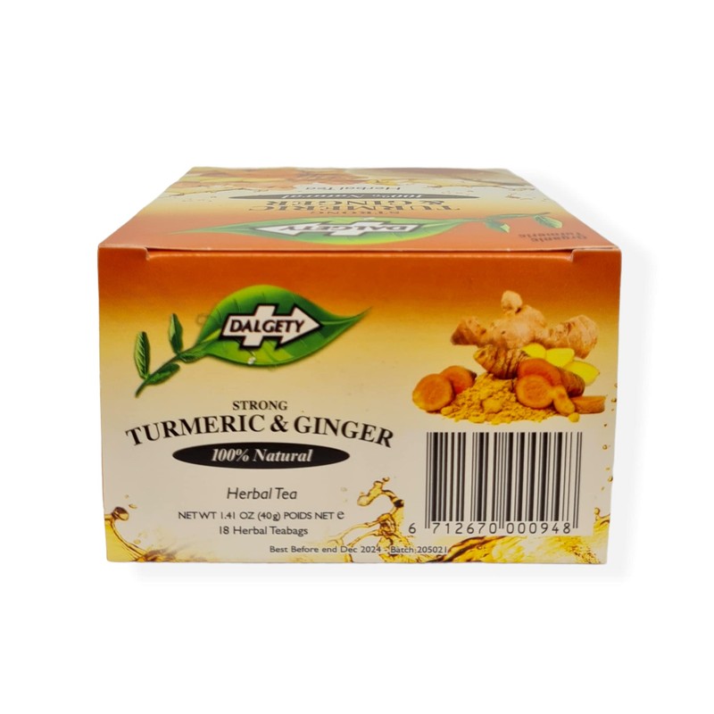 Dalgety Turmeric & Ginger Herbal Tea - 100% All Natural