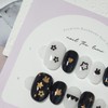 Mono gold drawing Handmade nail tip - Coffin / 모노