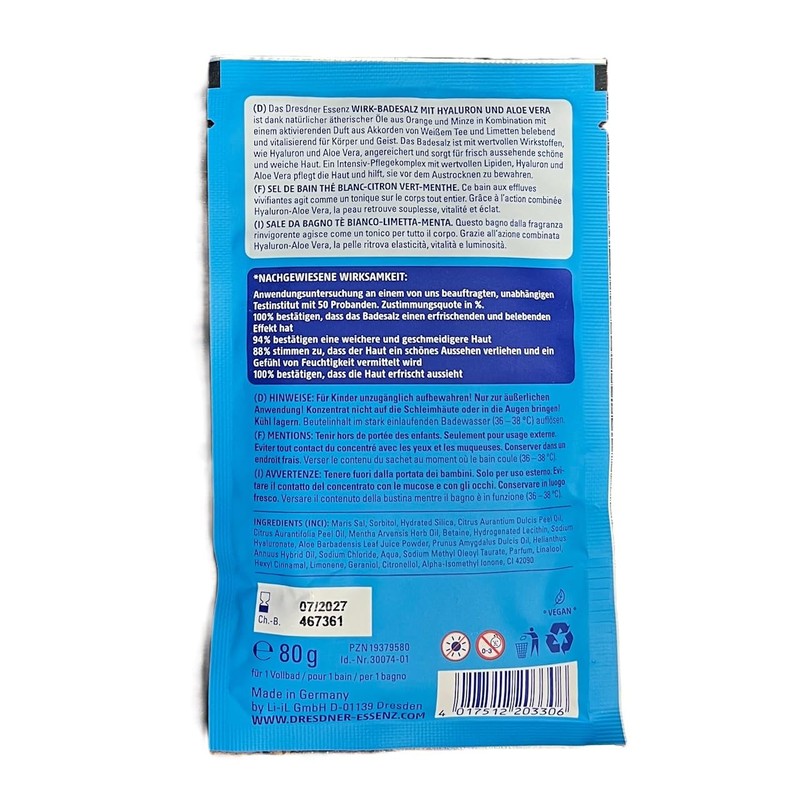 Dresdner Essenz Bath Salts + Hyaluronic + Aloe Vera 6