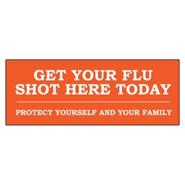 Get Your Flu Shot Today Doctor Office Decal Sticker Retail Store Sign - 4.5 x 12 inches