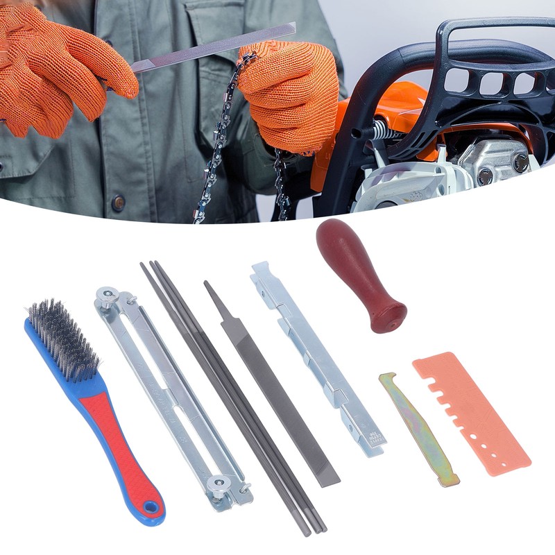 11Pcs Chainsaw Sharpener File Chain Saw Teeth Sharpening Tool Set