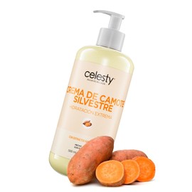 CELESTY | Crema de Camote Silvestre 500g | Equilibrio Hormonal Natural para Menopausia - Vitaminas para Mujer - Rico en Fitoestrógenos, Aceite de Coco y más | Hidratación Profunda Piel Radiante