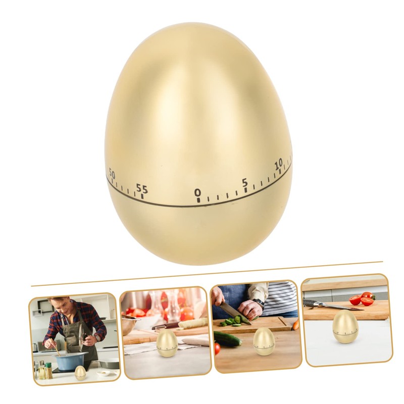 GRIRIW Creative Egg Shape Timer Fun Kitchen Cooking Timer for
