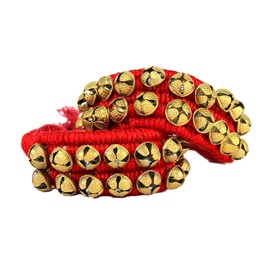 eSplanade Ghungroo, Ghungru (20 + 20) - 2 Line Ghunghroo on Red Cushion Pads | Classic Indian Kathak Dance