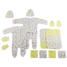 Sleep-n-Plays, Caps, Mittens and Washcloths - 14 Pc Set - Newborn