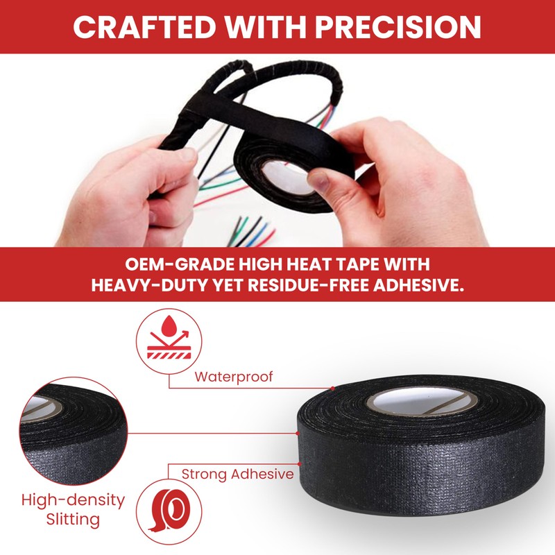 GGR Supplies – T.R.U. CFT-15 Black Cotton Cloth Friction Tape,