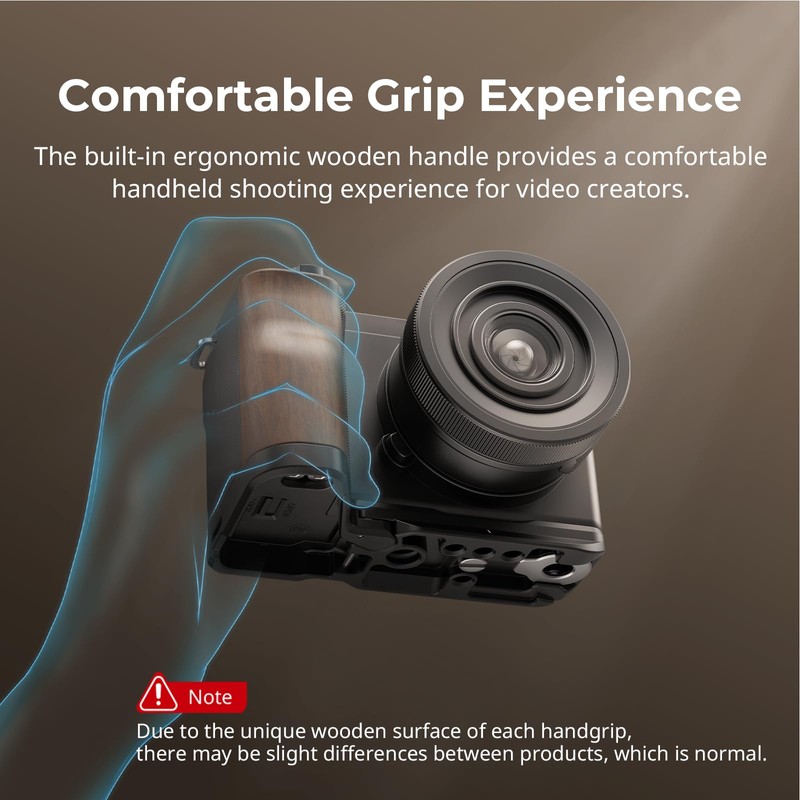 SmallRig 4864 Wood L-Handle for Sony ZV-E10 II