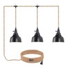 ALAISLYC 3 Light Plug in Pendant Light Cord 22FT Industrial