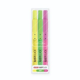 Just Click Highlighter S 3-Color Set 3.5mm Set Morris / 저스트클릭 형광펜S 3색 세트 3.5mm 세트 모리스