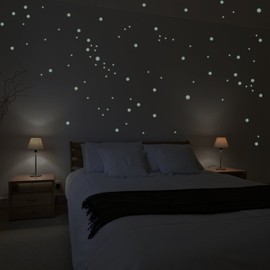 Wandkings"250 Pieces Luminous Dots for Starry Sky" Fluorescent & Glow in The Dark Wall Stickers