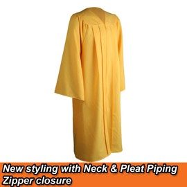 OSBO GradSeason Matte Graduation Gown Cap Tassel Set 2025 for High School and Bachelor (Gold, 54" Plus(5'9"-5'11"))