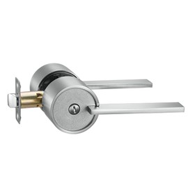 Berlin Modisch Zero Gravity Urban Series Privacy Lever Door Handle Easy to Open Locking Lever Set [for Bedroom or Bathroom] Reversible Heavy Duty – Satin Nickel Finish