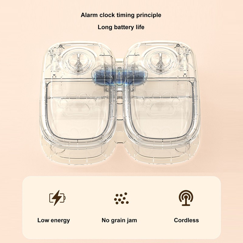 2 Meal Automatic Pet Feeder Large Capacity Smart Timed Dry