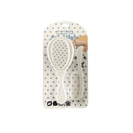 Baby Bites Duffi 0838-01 Unisex Brush and Comb Set White